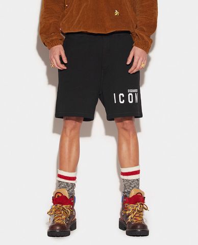  DSQUARED2 - Quần short nam ngang gối lưng thun năng động 