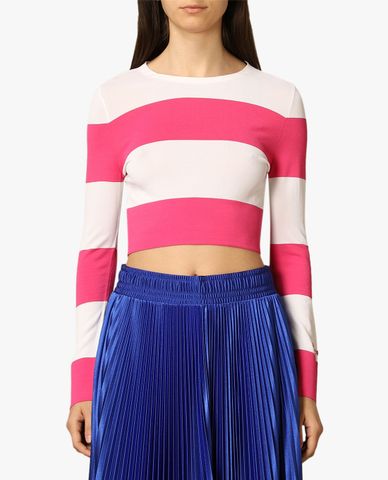  DSQUARED2 - Áo croptop nữ phom ôm tay dài thời trang 