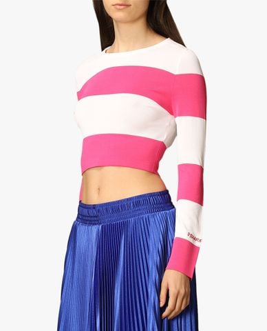  DSQUARED2 - Áo croptop nữ phom ôm tay dài thời trang 
