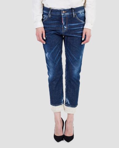  DSQUARED2 - Quần jeans nữ xắn ống Cool Girl 