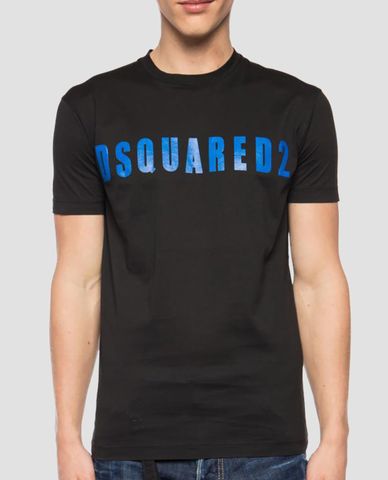  DSQUARED2 - Áo thun nam tay ngắn cổ tròn in logo 