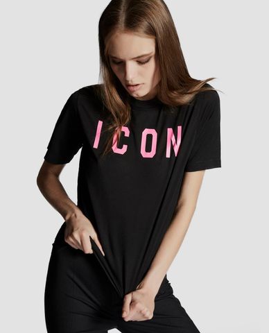  DSQUARED2 - Áo thun nữ cổ tròn Icon 