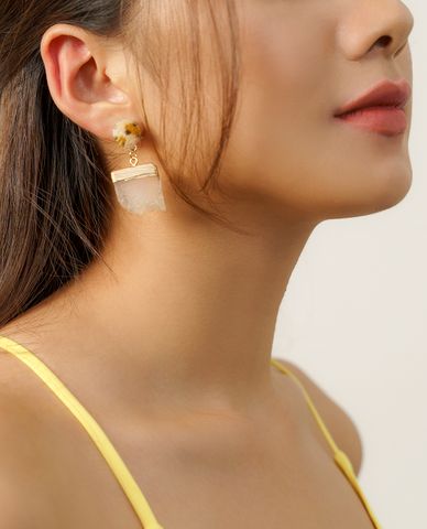  CECI - Khuyên tai nữ tròn dáng thả độc đáo 