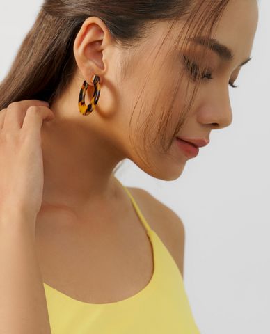  CECI - Khuyên tai nữ khoen tròn lớn cá tính 