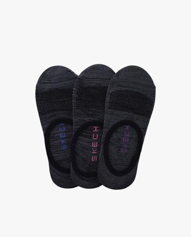  SKECHERS - Set 3 đôi vớ nữ cổ thấp phối logo 
