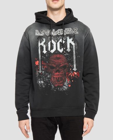  DSQUARED2 - Áo sweatshirt nam họa tiết in trước và sau 