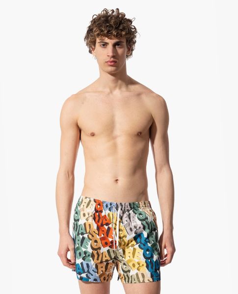  DSQUARED2 - Quần bơi nam lưng thun phối màu nổi bật 