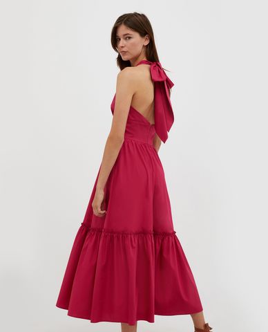  MAX&Co. - Đầm maxi cổ yếm xếp li phom suông Ristoro 