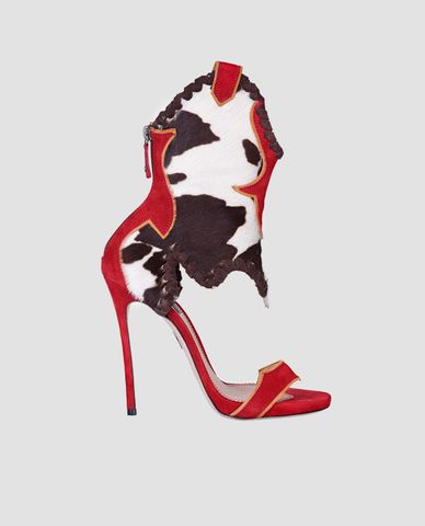  DSQUARED2 - Giày cao gót hở mũi cổ cao 