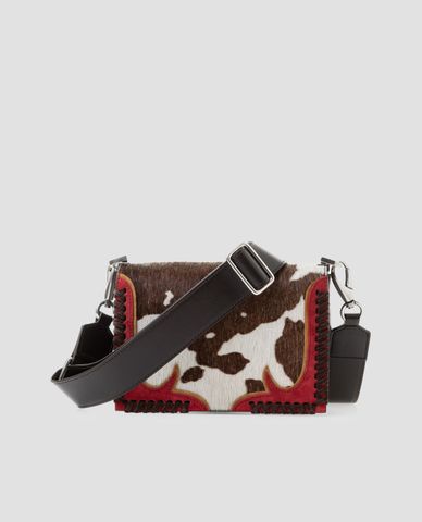  DSQUARED2 - Túi đeo vai nữ họa tiết da bò Narrow 