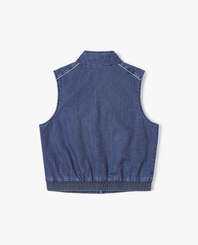  LEE - Áo khoác gilet nữ denim Indigo Seasonal 