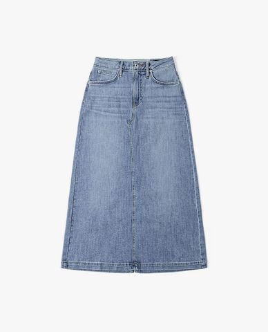  LEE - Chân váy denim midi xẻ tà Modern 