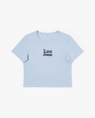  LEE - Áo croptop nữ cổ tròn tay ngắn Modern Regular 