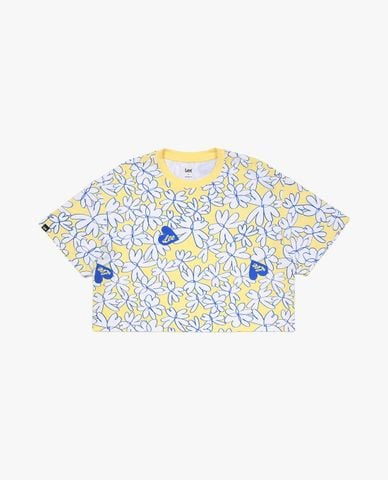  LEE - Áo croptop nữ cổ tròn tay ngắn Modern Seasonal 