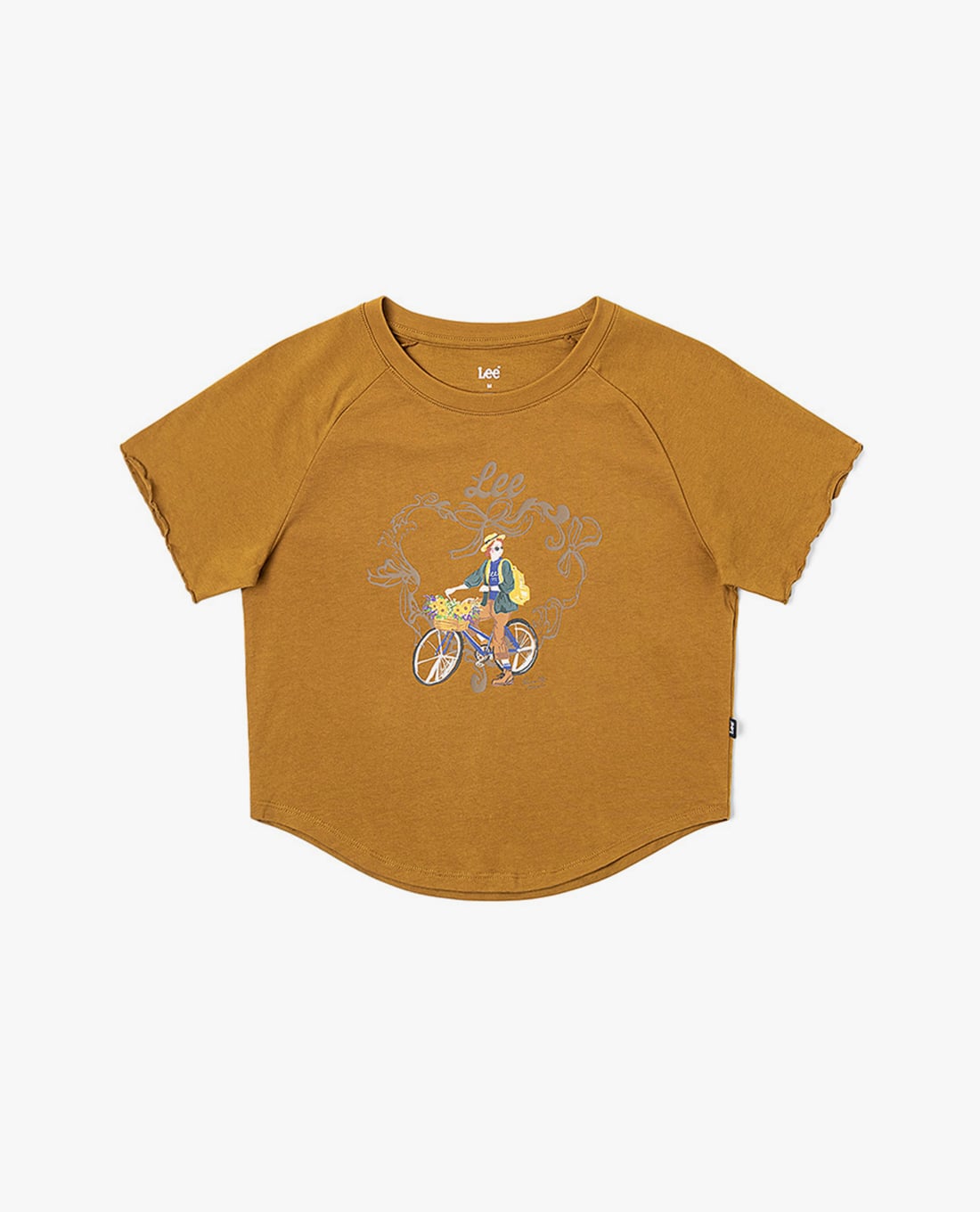 LEE - Áo croptop nữ cổ tròn tay ngắn Modern Seasonal