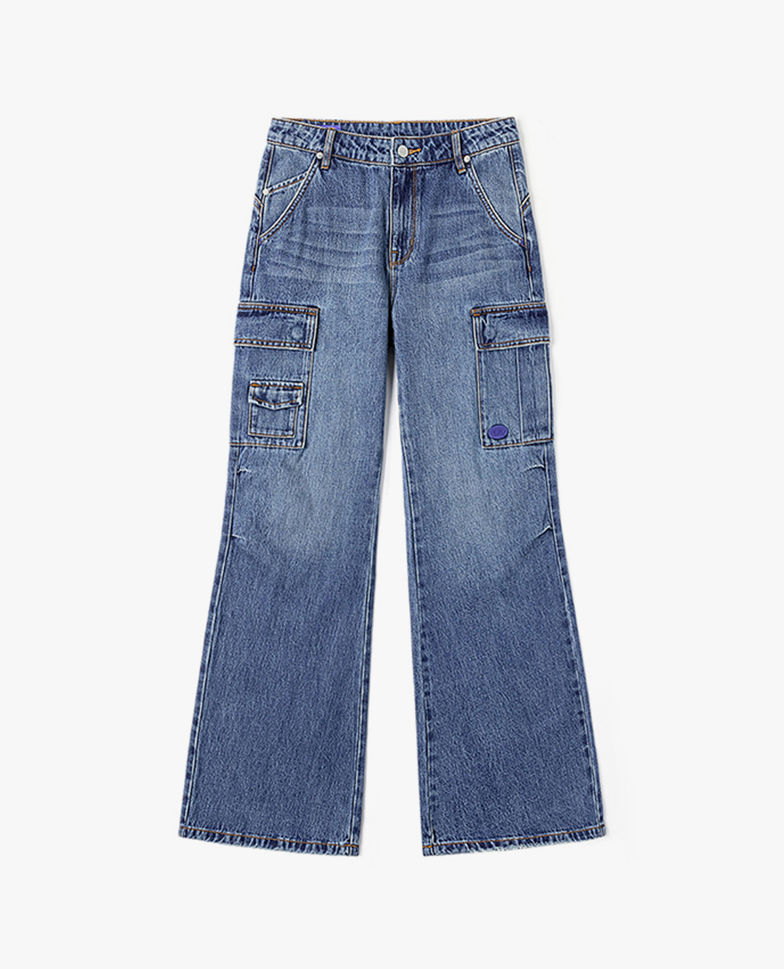 LEE - Quần jeans nữ ống rộng Indigo
