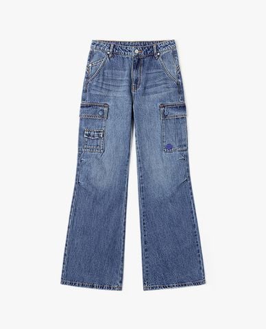 LEE - Quần jeans nữ ống rộng Indigo 