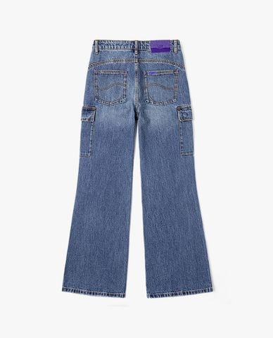  LEE - Quần jeans nữ ống rộng Indigo 