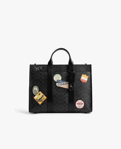  COACH - Túi tote nam Wesley In Signature Canvas 