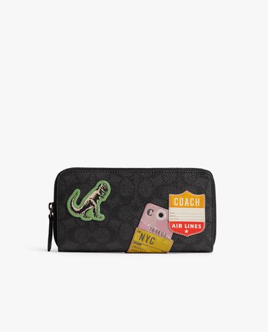  COACH - Ví nam dáng dài Accordion In Signature Canvas 