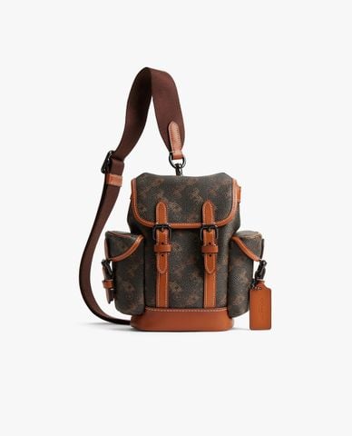  COACH - Túi đeo chéo nam Hitch 13 With Horse And Carriage Print 