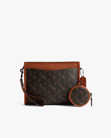  COACH - Túi đeo chéo nam chữ nhật Hitch Convertible In Horse And Carriage Print 