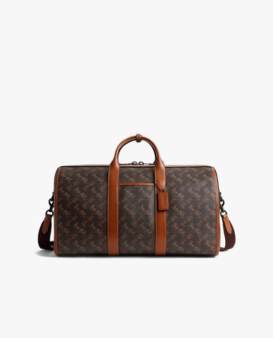  COACH - Túi xách nam chữ nhật Gotham Duffle 45 With Horse And Carriage Print 