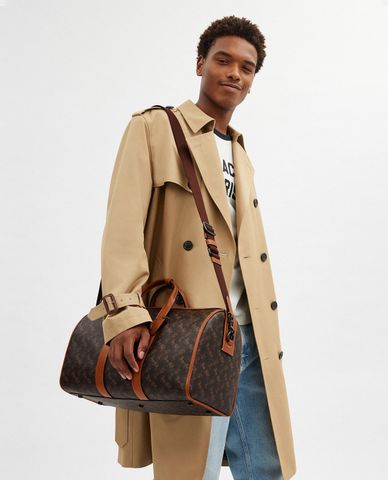  COACH - Túi xách nam chữ nhật Gotham Duffle 45 With Horse And Carriage Print 
