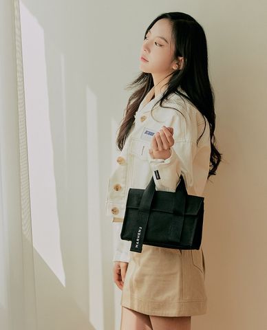  Marhen.J - Túi đeo vai nữ chữ nhật vải bố New Roy Nano 