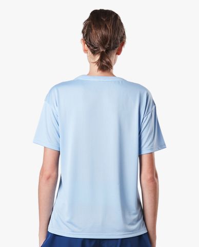  SKECHERS - Áo thun thể thao nữ ngắn tay cổ tròn hiện đại Running 