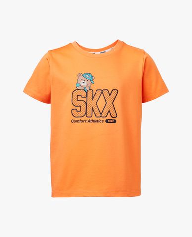  SKECHERS - Áo thun bé trai cổ tròn tay ngắn Comfort Athletic 