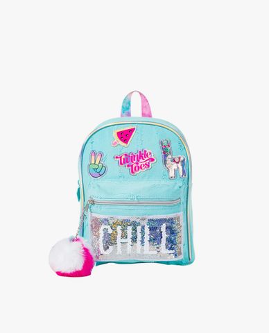  SKECHERS - Balo trẻ em denim phom chữ nhật hiện đại 