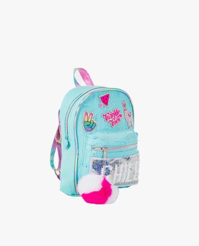  SKECHERS - Balo trẻ em denim phom chữ nhật hiện đại 