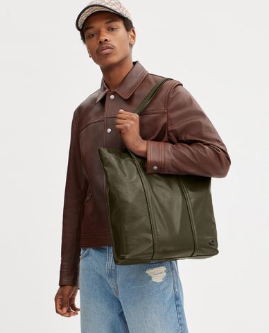  COACH - Túi tote nam phom chữ nhật quai mảnh Hall 