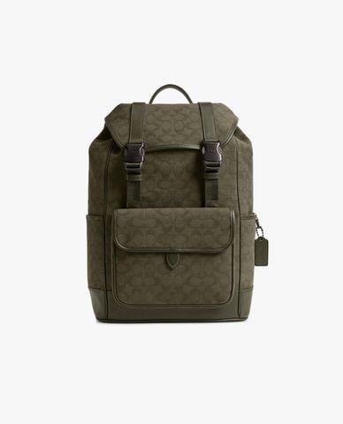  COACH - Balo nam phom chữ nhật phối hoạ tiết League Flap 