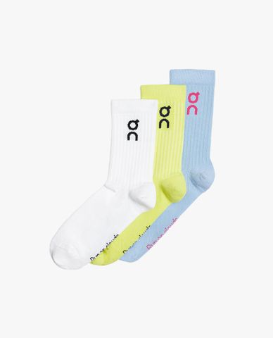  ON RUNNING - Set 3 đôi vớ nam cổ cao Logo 