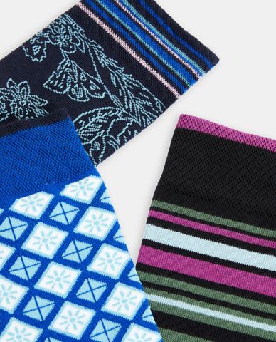  TED BAKER - Set 3 đôi vớ nam cổ cao Carpak 