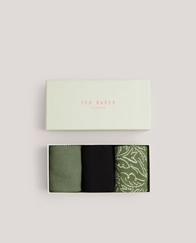  TED BAKER - Hộp 3 đôi vớ cổ cao thời trang Grenone 