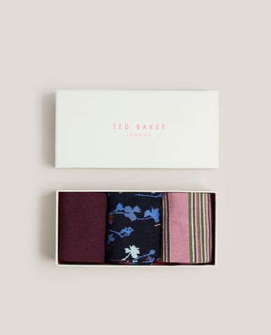  TED BAKER - Set 3 đôi vớ nam cổ cao Howkind 