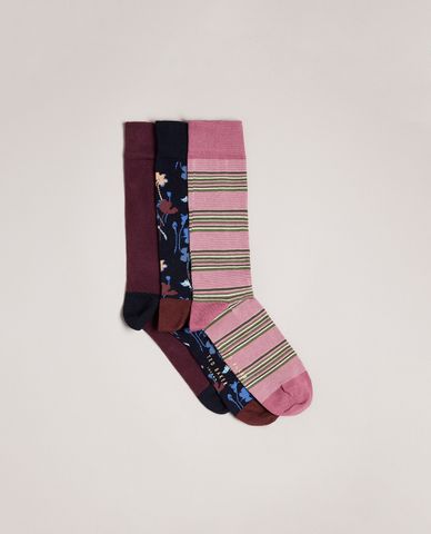  TED BAKER - Set 3 đôi vớ nam cổ cao Howkind 