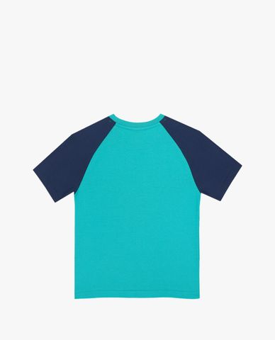  SKECHERS - Áo thun bé trai cổ tròn tay ngắn phối màu Raglan 