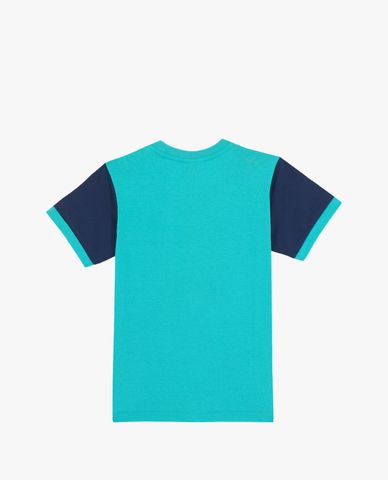  SKECHERS - Áo thun bé trai cổ tròn tay ngắn phối màu thời trang 