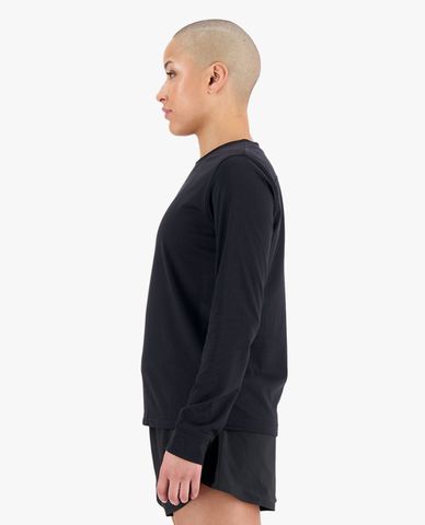  NEW BALANCE - Áo thun nữ cổ tròn tay dài Relentless Heathertech 