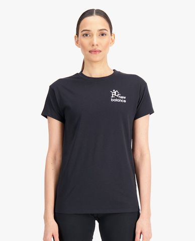  NEW BALANCE - Áo thun thể thao nữ cổ tròn tay ngắn Accelerate Pacer Graphic 