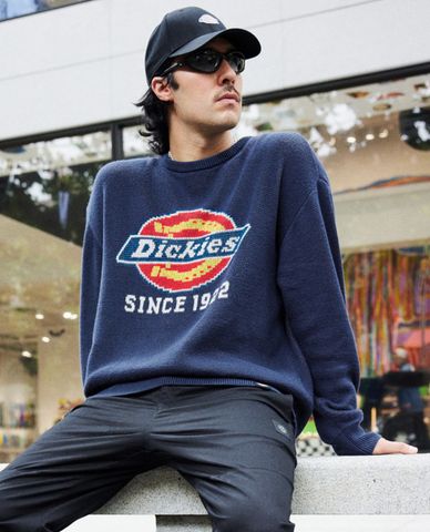  DICKIES - Áo sweatshirt nam cổ tròn tay dài phối logo 