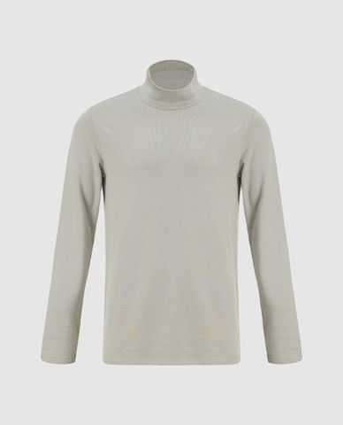  URBAN REVIVO - Áo thun nam cổ lọ tay dài Straight 