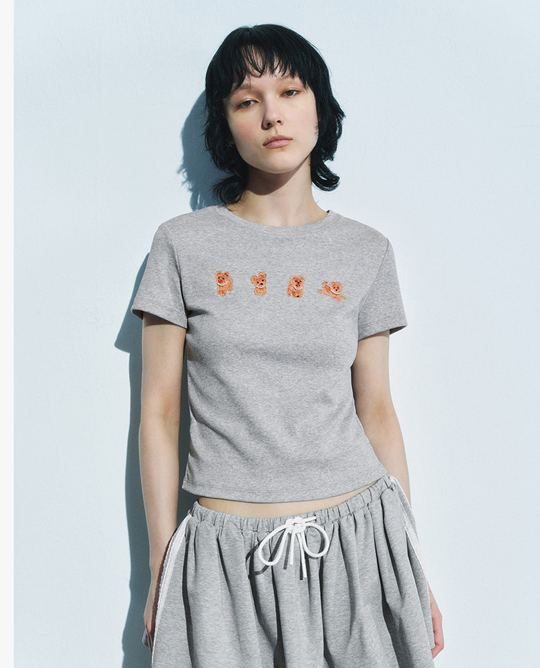 URBAN REVIVO - Áo thun nữ cổ tròn tay ngắn Printed