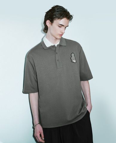  URBAN REVIVO - Áo polo nam cổ bẻ tay ngắn hiện đại Loose 