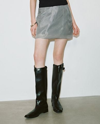  URBAN REVIVO - Chân váy chữ A phom mini nữ tính 