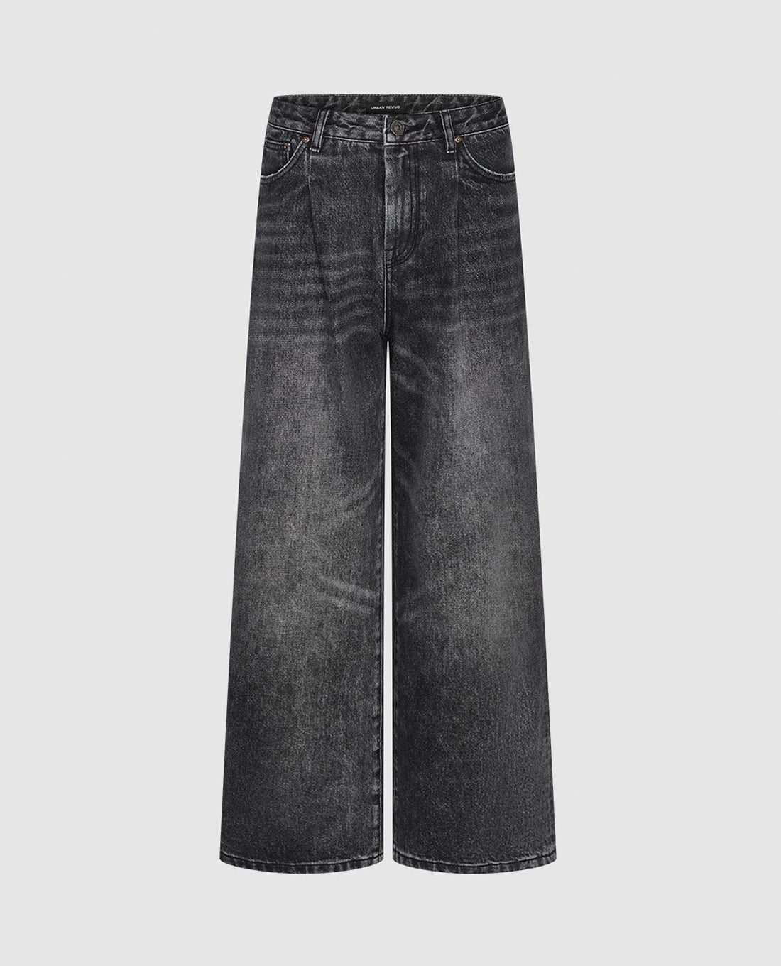 URBAN REVIVO - Quần jeans nữ ống rộng thời trang